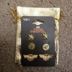 Marvel's Captain Marvel stud earring pack